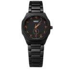 HENIX - Men’s Black Dial Analog Wrist Watch with Matte Black Metal Strap