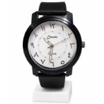 Classic Analog Wrist Watch for Men | Black Silicone Strap | Arabic Numeral Dial | Quartz Movement | Stylish & Comfortable Everyday Watch