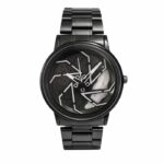 Men's Car Wheel-Inspired Analog Watch | Black & White Dial | Spinning Design | Stylish Casual Wear