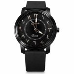 Black Arabic Numeral Dial Men’s Analog Quartz Watch with Black Strap | Classic Stylish Wrist Watch for Men