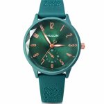 Emerald Green Women’s Analog Quartz Watch with Teal Case & Soft Strap | Stylish Ladies Wrist Watch